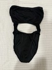Norma Kamali Black Strapless Cut Out Monokini One Piece Swimsuit Small $155 — photo 4