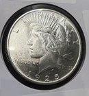 * 1925-P * CHOICE to GEM BU MS+++ PEACE SILVER DOLLAR * FROM ORIGINAL BANK BAG *
