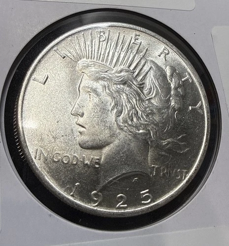 * 1925-P * CHOICE to GEM BU MS+++ PEACE SILVER DOLLAR * FROM ORIGINAL BANK BAG *