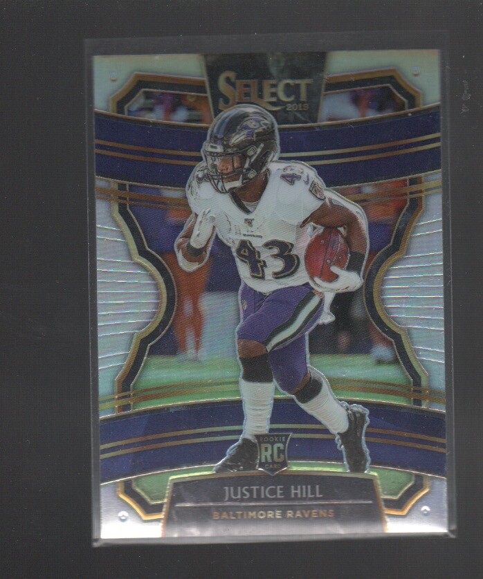 JUSTICE HILL 2019 PANINI SELECT SILVER PRIZMS ROOKIE CARD #28