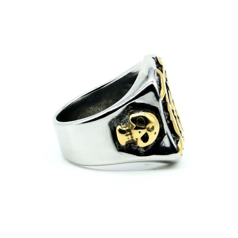 Punk Vintage Men's Biker Skull NO.13 Ring Stainless Steel Jewelry