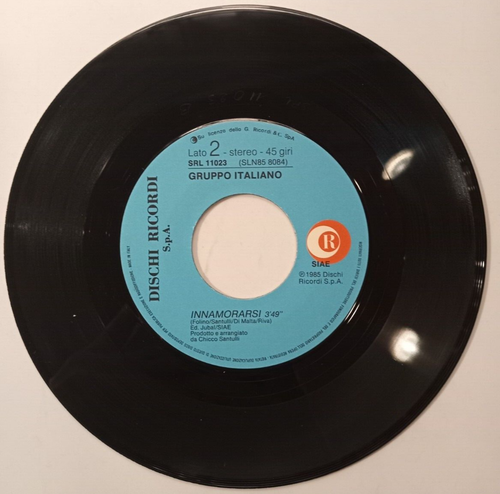 GRUPPO ITALIANO - SOLE D´AGOSTO / INNAMORARSI - 1985 ITALIAN 7" SINGLE PS, DISCO - Picture 4 of 4