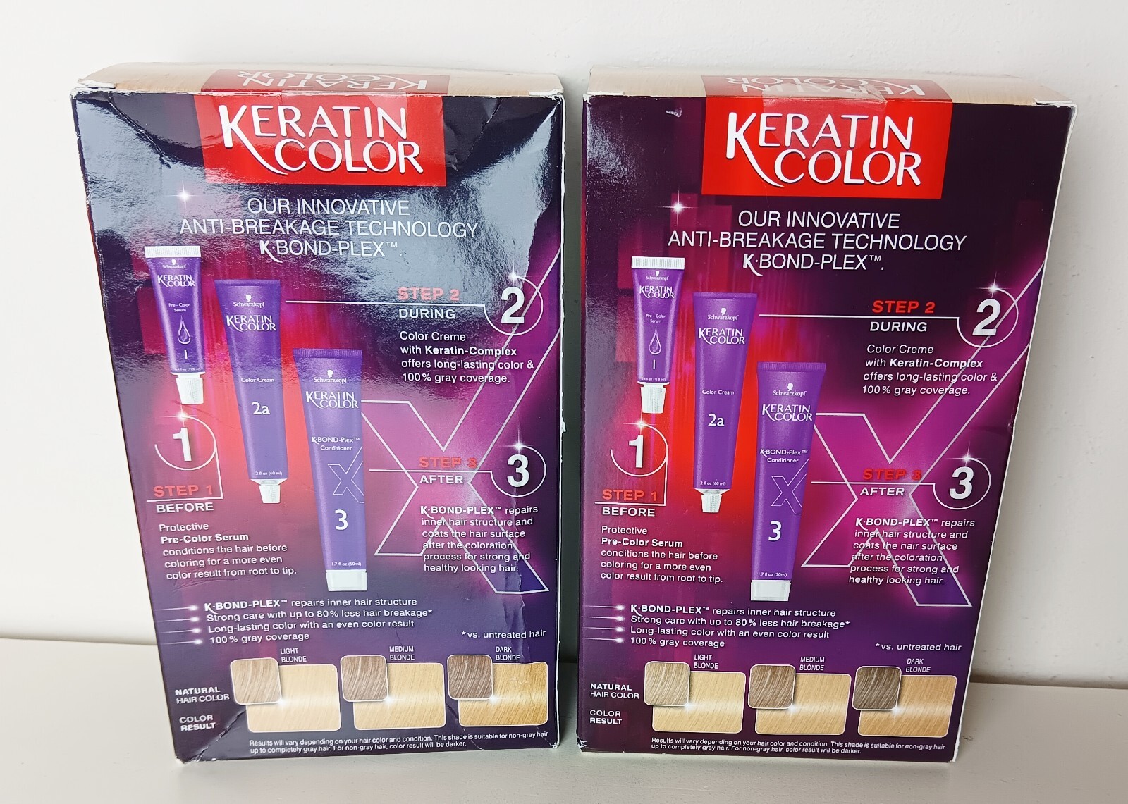 Schwarzkopf Keratin Hair Color Cream 12.0 Light Pearl Blonde Lot of 2 Boxes
