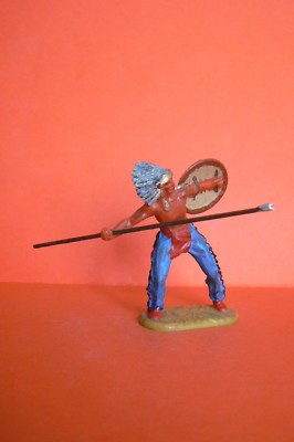 Soldat Elastolin Indien D'origine En Composition - Infanterie 1:32 (60mm) Vintage