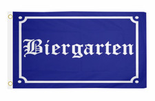 Fahne Flagge Biergarten Schriftzug 90 x 150 cm