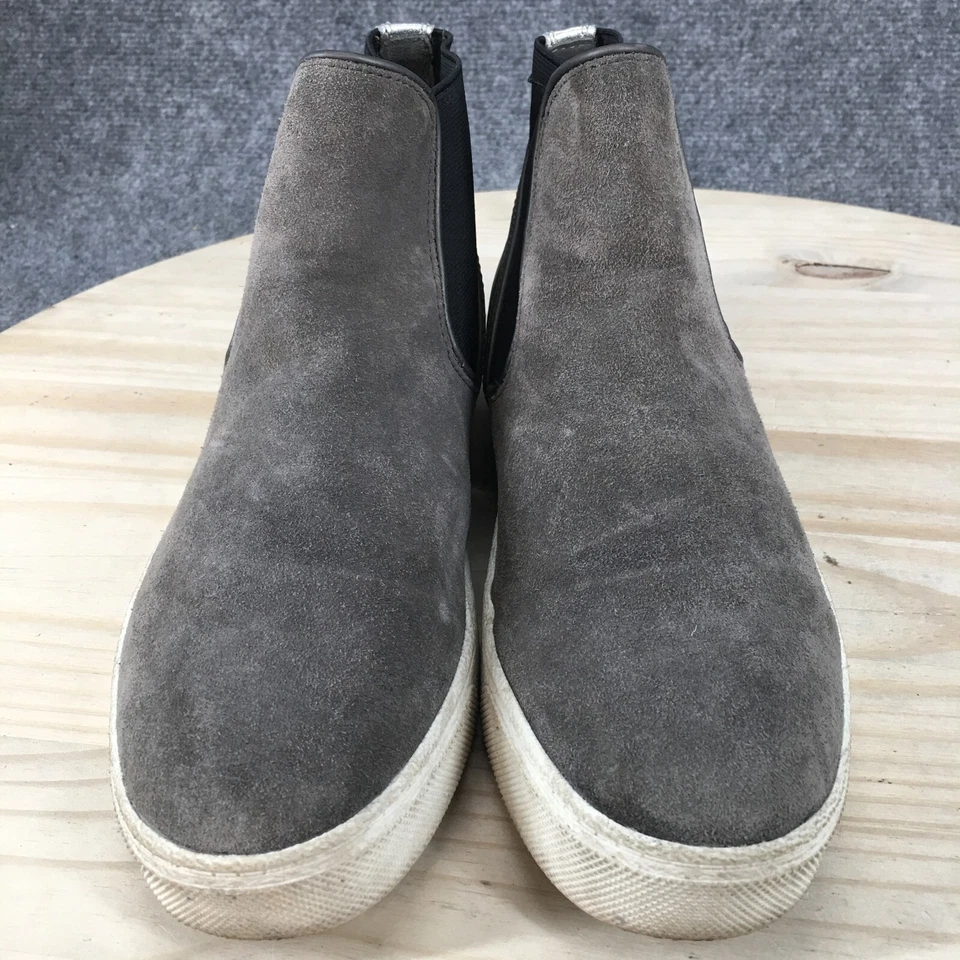 Sam Edelman Boots Womens 8.5 Casual Slip On Chelsea Ankle Bootie Gray Suede - Image 4 of 4