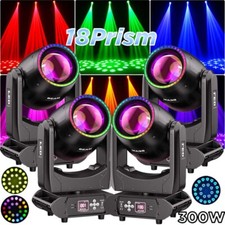 300W LED 18Prism Moving Head Light Beam Stage DMX Spot Disco Party DJ Lighting