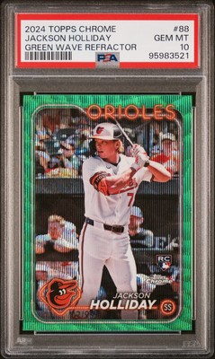 2024 Topps Chrome Jackson Holliday Green Wave 2/99 PSA 10 | eBay