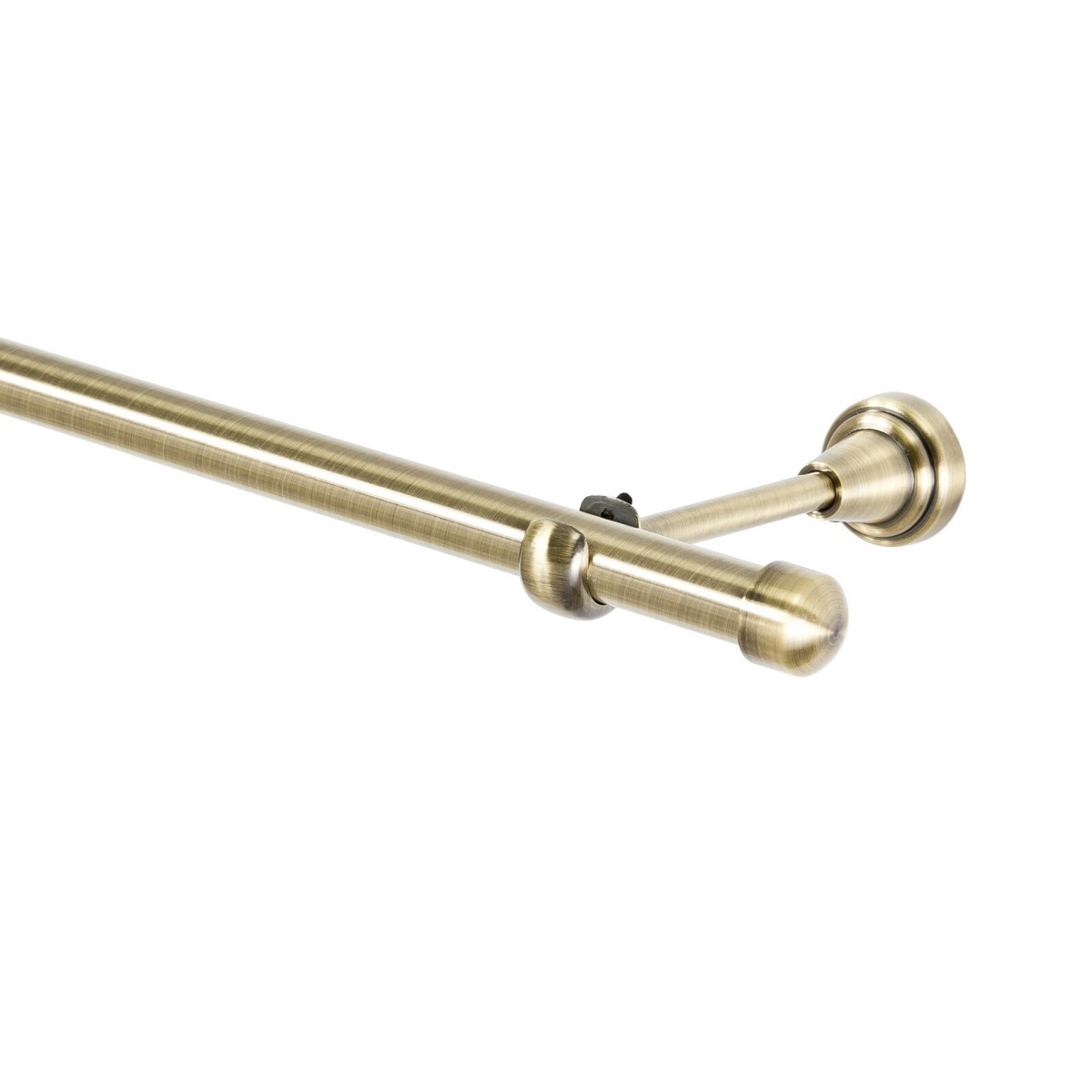 Gardinenstange 19mm In Gold – Wählbar Als 1- Oder 2-läufig, Länge 120-600cm, Decken- Oder Wandmontage