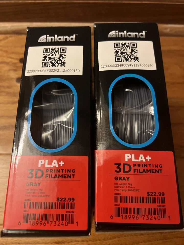 Inland 1.75mm Grey Highspeed PLA  + 3D Printer Filament 1KG With  Spool - Image 2 of 3