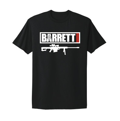 Barrett Ammunition Guns Firearms Logo Unisex Black T-Shirt