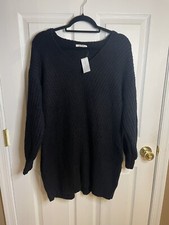 New American Eagle Outfitters Black Knit Sweater Dress Women’s Size Medium