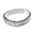 Bracelet Rolex President Style hidden folding clasp polished/brushed steel