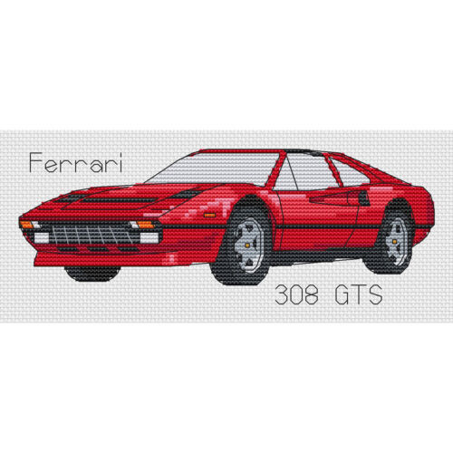 Ferrari 308 GTS Kreuzstich Design (Kit oder Tabelle) - Bild 1 von 1