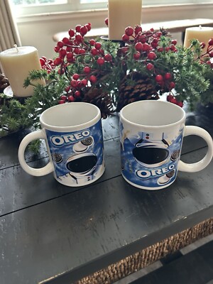 Vintage Rare OREO Coffee Mugs Kraft Houston Harvest Astronaut