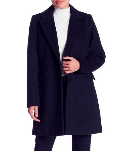 Blazer Flap Pocket Wool Blend Coat