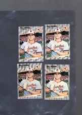1989 FLEER (4) # 616 BILLY RIPKEN BLACK-OUT ERROR CARD Baseball Card Lot NRMT