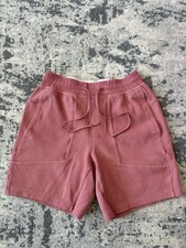 Lululemon At Ease Shorts Men?s S Salmon 7? Textured Double Knit Stretch