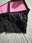 PINK Floral Lace Wireless Bralette Bra S Black Pink Hook & Eye Adjustable — photo 9