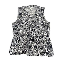 CJ Banks Womens Sz 1X Sleeveless Top Polyester Spandex