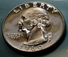 🟅 1960 PROOF 90% Silver Wash. 25¢ 66-Year-Old Coin @ $1 Over Melt*