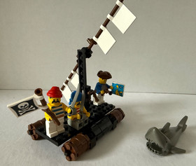 VINTAGE (1989) LEGO PIRATE #6257 CASTAWAY'S RAFT ~ 100% COMPLETE w/Manual