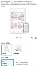 21.5-Inch Smart Digital Calendar  Chore Chart - Interactive Family Planner