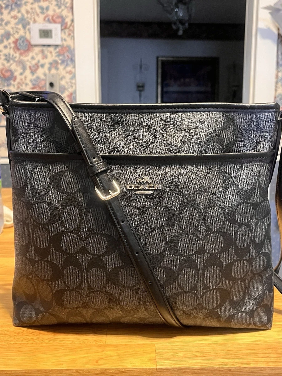 レディース 45 COACH Luxury Signature File Bag brown
