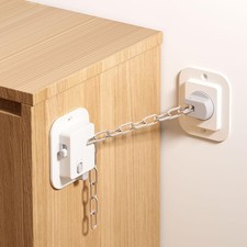 YEYA Upgraded Anti-Tip No Drill Furniture Anchor with Strong 2 Count, White