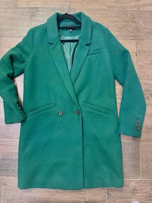 ZARA Woman Coat Green Wool / XS