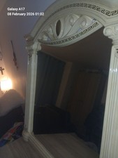 French Ivory Overmantel Mirror 4ft 3inch By 3ft