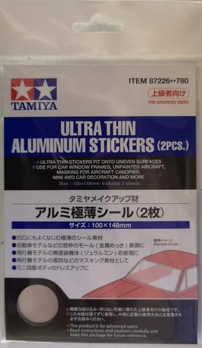 ULTRA THIN ALUMINUM STICKERS (2 Pcs) - TAMIYA 87226