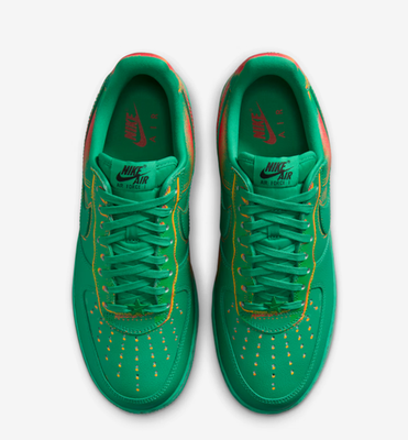 Nike Air Force 1 Low Stadium Green Laser Orange Sneakers Mans