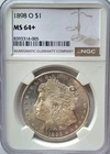 1898-O NGC MS-64+ Near Gem, Lustrous, Reverse near PL Morgan Silver Dollar #438