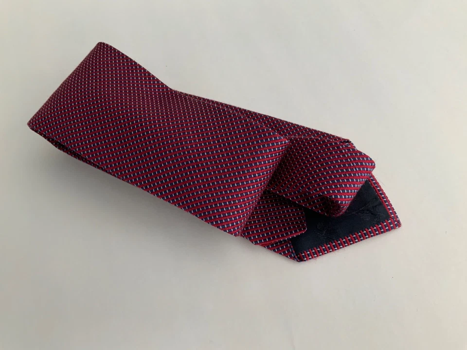 Brooks Brothers 346 Tie Repp Шелковый 3,25 дюйма широкий Красный Белый Geo Dot Сделано в США - Изображение 2 из 4