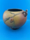 Roseville 261-6 Pine Cone/ Pine Bough Brown Art Pottery Bowl Vase