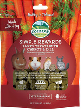 Simple Rewards Baked Treats with Carrot, Dill, and Hay for Rabbits, Guinea Pigs,