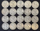 New ListingWalking Liberty Half Dollar Roll Lot If 20 Silver Mixed Dates And Grades