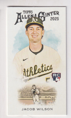 2025 Topps Allen & Ginter Mini N222 #N222-23 JACOB WILSON RC Rookie Oakland A's