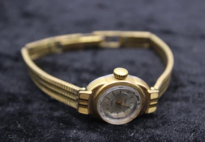 Vintage Damen Armbanduhr Mechanisch Ruhla 17 Steine Vergoldet 20 mikron - Bild 1 von 4