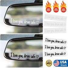 2pcs I Love You Drive Safe Heart Mirror Decal Sticker Vinyl Truck Window Car New
