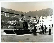 HONG KONG AIR HELICOPTER BELL 212 HARCOURT RD HELIPORT ORIGINAL GOVERNMENT PHOTO