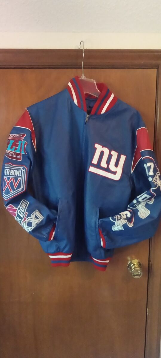 NEW YORK GIANTS SUPER BOWL CHAMPIONS NFL LEATHER JACKET | eBay NEW YORK GIANTS SUPER BOWL CHAMPIONS NFL LEATHER JACKET | eBay