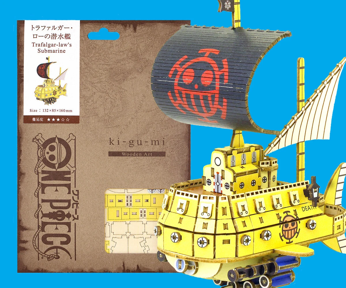 Azone KiGuMi One Piece Trafalgar Low Submarine Wooden Art 3D Puzzle