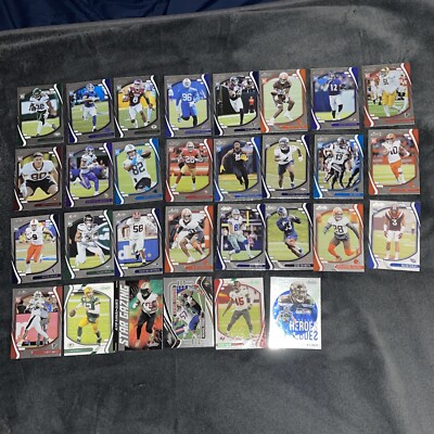 2022 absolute football 30-card rookie/insert lot! michael carter, rodgers plus