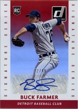 2015 Donruss Signature Series Red #25 Buck Farmer Auto /49 - NM-MT
