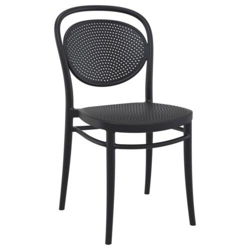 Marcel Resin Outdoor Chair Black, Set of 2