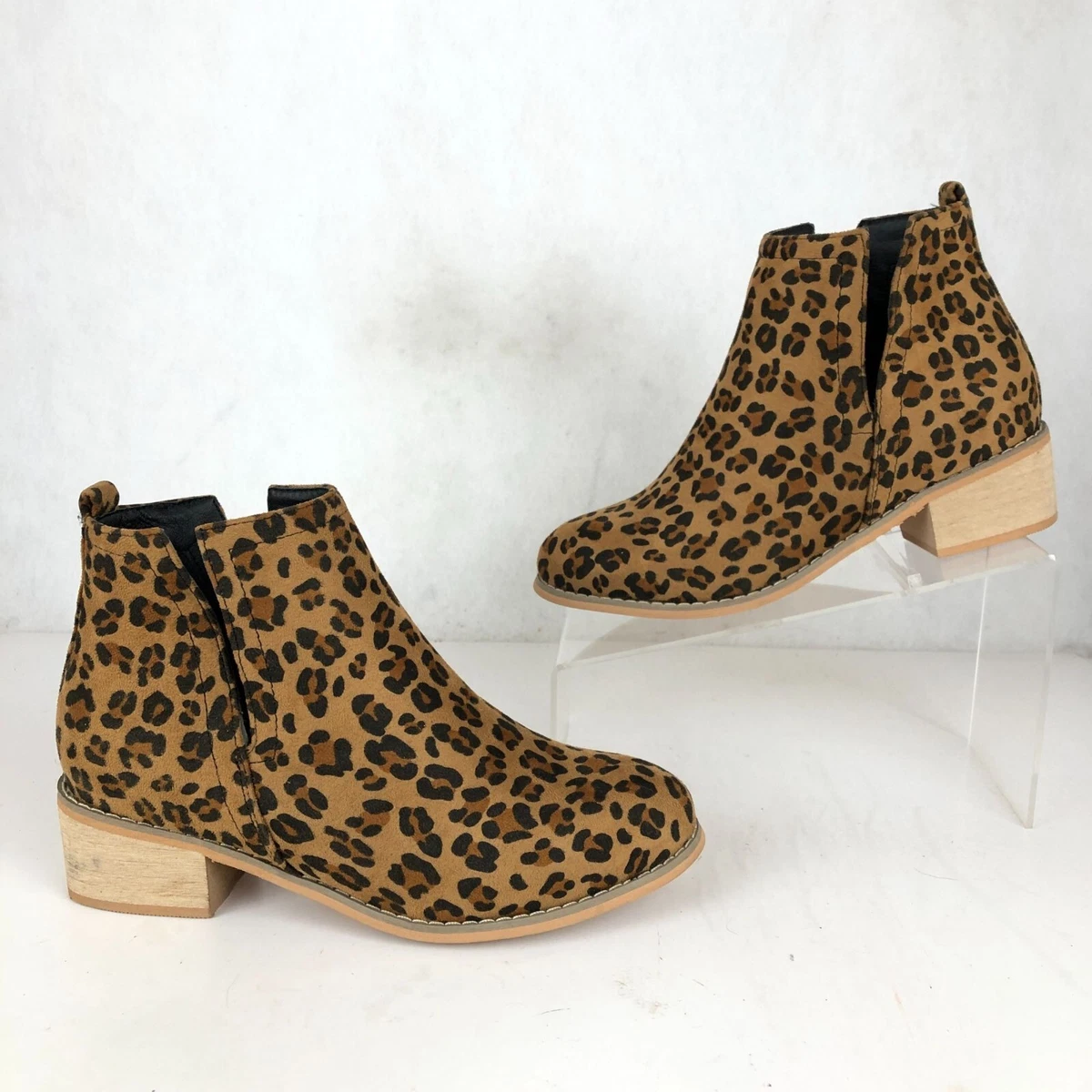 Leopard booties boutique clearance