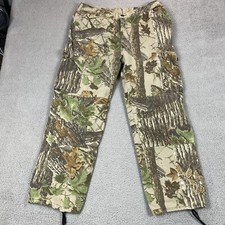 Vtg Walls Pants Mens XL 36x29 Camo Realtree Double Knee Cargo Hunting Outdoors