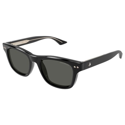 NEW Mont Blanc MB0254S-005 Black Black Smoke Sunglasses